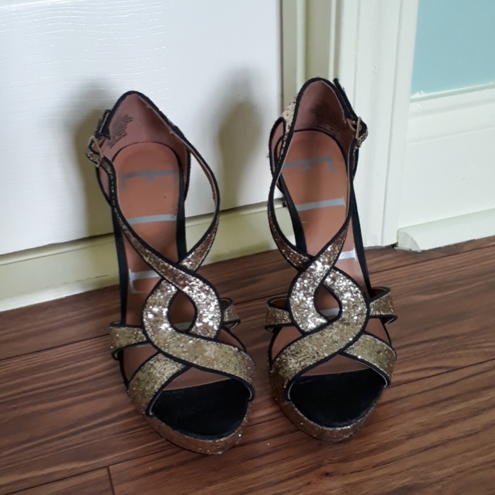 Elle sparkly platform heels